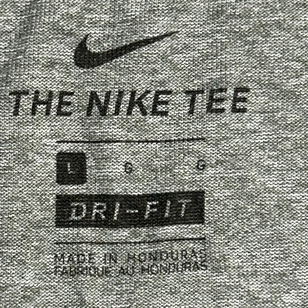 Nike T-Shirt Womens Size L Gray Dri-Fit Short Sleeve Athletic Heathered Crew